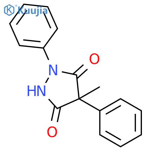 3,5-Pyrazolidinedione, 4-methyl-1,4-diphenyl- structure