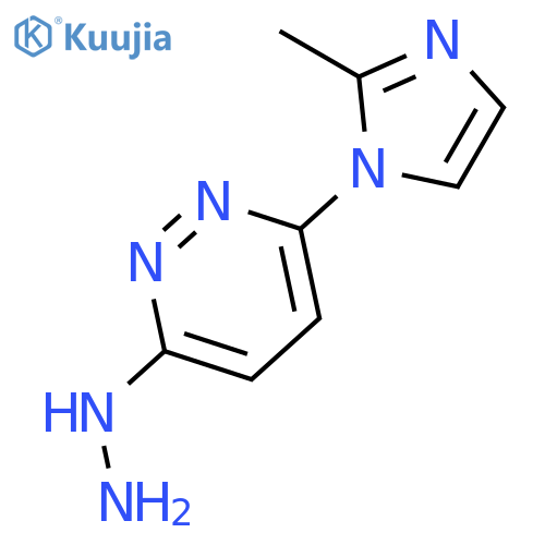 3-hydrazino-6-(2-methyl-1H-imidazol-1-yl)pyridazine structure