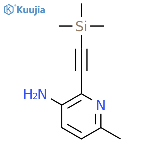 3-PYRIDINAMINE, 6-METHYL-2-[(TRIMETHYLSILYL)ETHYNYL]- structure