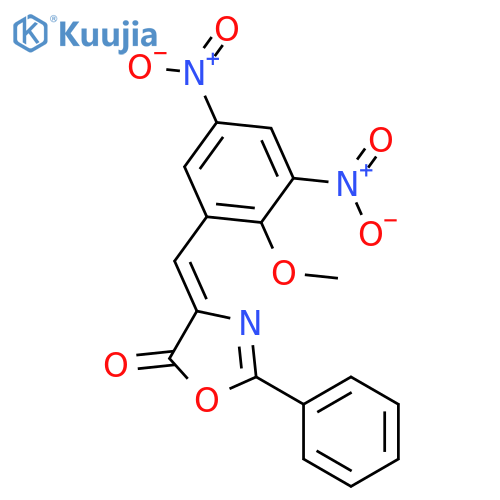 5(4H)-Oxazolone, 4-[(2-methoxy-3,5-dinitrophenyl)methylene]-2-phenyl- structure