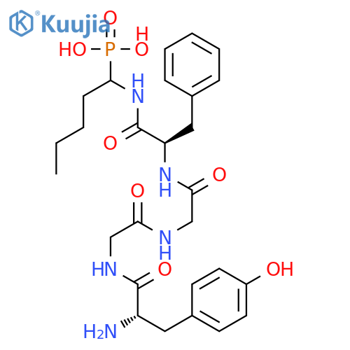 L-PHENYLALANINAMIDE, L-TYROSYLGLYCYLGLYCYL-N-(1-PHOSPHONOPENTYL)-, (R)- structure
