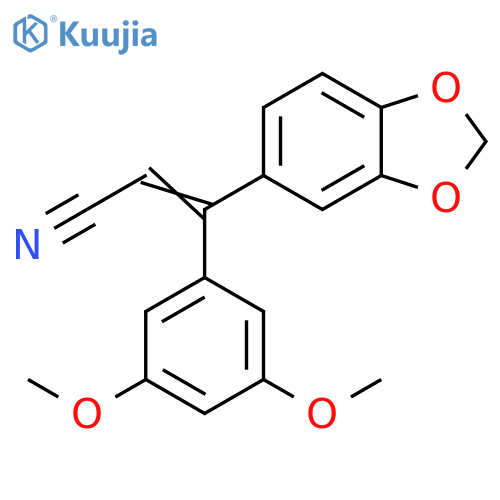 2-Propenenitrile, 3-(1,3-benzodioxol-5-yl)-3-(3,5-dimethoxyphenyl)- structure