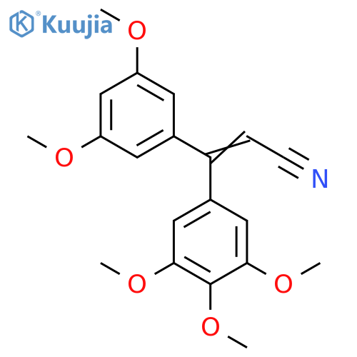 2-Propenenitrile, 3-(3,5-dimethoxyphenyl)-3-(3,4,5-trimethoxyphenyl)- structure