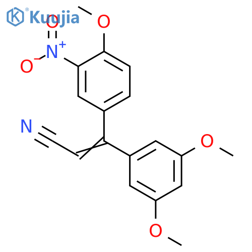 2-Propenenitrile, 3-(3,5-dimethoxyphenyl)-3-(4-methoxy-3-nitrophenyl)- structure