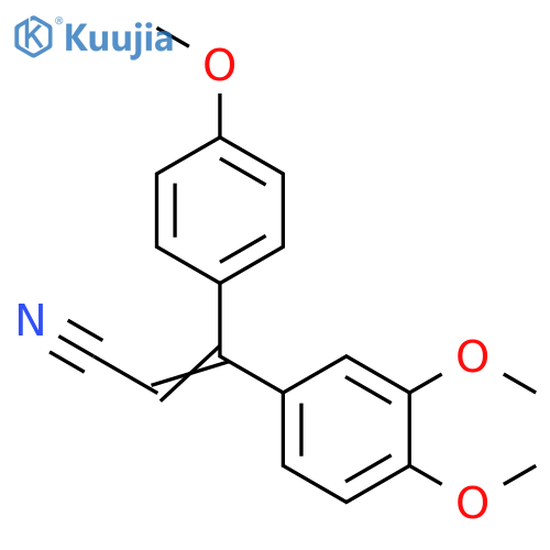 2-Propenenitrile, 3-(3,4-dimethoxyphenyl)-3-(4-methoxyphenyl)- structure