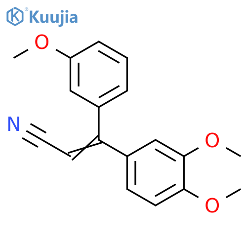 2-Propenenitrile, 3-(3,4-dimethoxyphenyl)-3-(3-methoxyphenyl)- structure