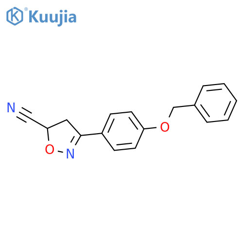 5-ISOXAZOLECARBONITRILE, 4,5-DIHYDRO-3-[4-(PHENYLMETHOXY)PHENYL]- structure