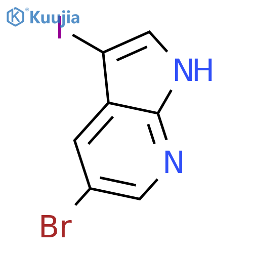 5-Bromo-3-iodo-1H-pyrrolo[2,3-b]pyridine structure