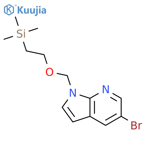 1H-Pyrrolo[2,3-b]pyridine, 5-bromo-1-[[2-(trimethylsilyl)ethoxy]methyl]- structure