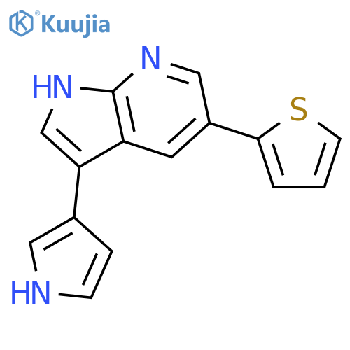 1H-Pyrrolo[2,3-b]pyridine, 3-(1H-pyrrol-3-yl)-5-(2-thienyl)- structure
