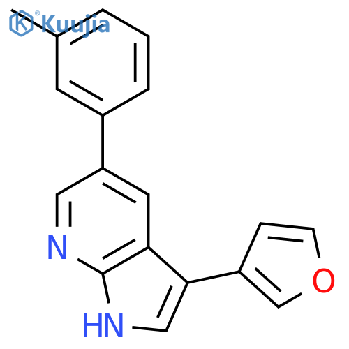 1H-PYRROLO[2,3-B]PYRIDINE, 3-(3-FURANYL)-5-(3-METHYLPHENYL)- structure