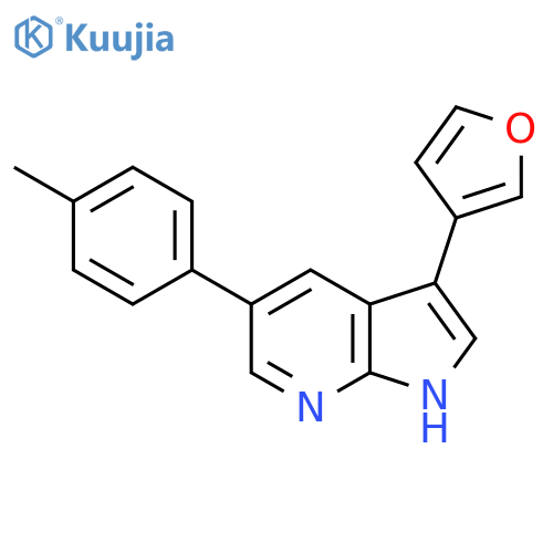 1H-Pyrrolo[2,3-b]pyridine, 3-(3-furanyl)-5-(4-methylphenyl)- structure