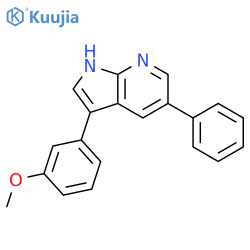 1H-Pyrrolo[2,3-b]pyridine, 3-(3-methoxyphenyl)-5-phenyl- structure