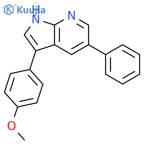 1H-PYRROLO[2,3-B]PYRIDINE, 3-(4-METHOXYPHENYL)-5-PHENYL- structure
