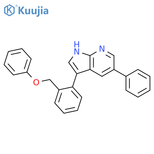 1H-Pyrrolo[2,3-b]pyridine, 3-[2-(phenoxymethyl)phenyl]-5-phenyl- structure
