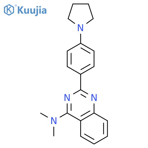 4-Quinazolinamine, N,N-dimethyl-2-[4-(1-pyrrolidinyl)phenyl]- structure
