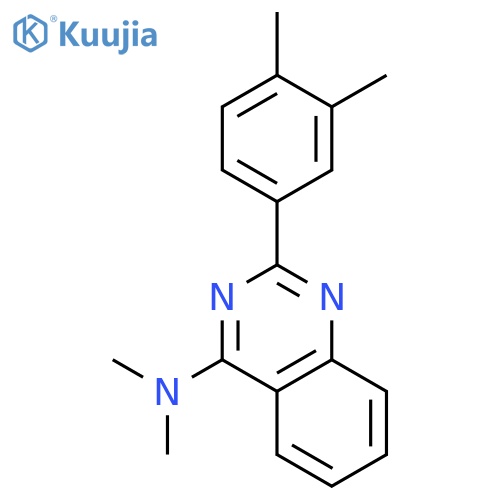 4-QUINAZOLINAMINE, 2-(3,4-DIMETHYLPHENYL)-N,N-DIMETHYL- structure