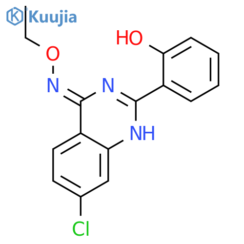 4(1H)-QUINAZOLINONE, 7-CHLORO-2-(2-HYDROXYPHENYL)-, O-ETHYLOXIME structure