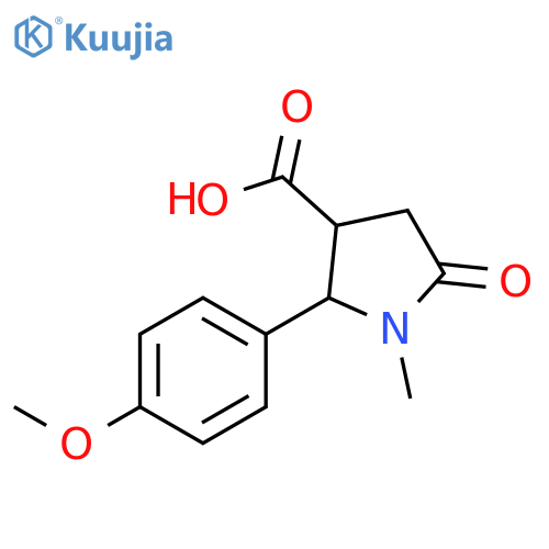 2-(4-Methoxyphenyl)-1-methyl-5-oxopyrrolidine-3-carboxylic acid structure