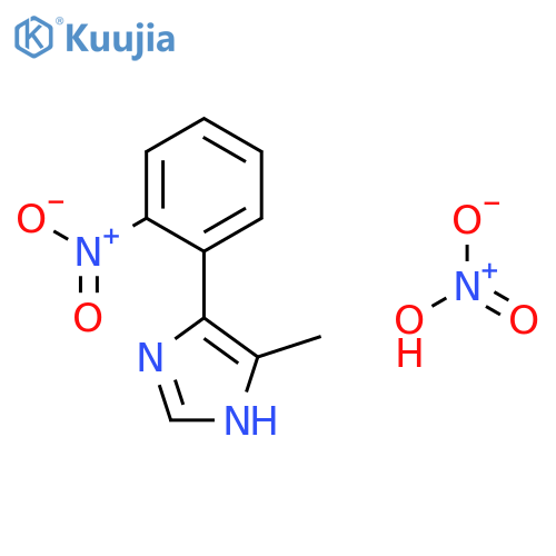 1H-Imidazole, 4-methyl-5-(2-nitrophenyl)-, mononitrate structure