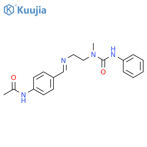 Acetamide,N-[4-[[[2-[methyl[(phenylamino)carbonyl]amino]ethyl]imino]methyl]phenyl]- structure