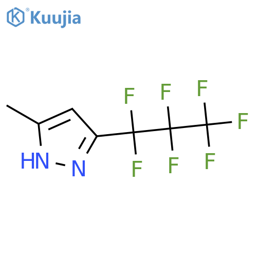 1H-Pyrazole,3-(1,1,2,2,3,3,3-heptafluoropropyl)-5-methyl- structure