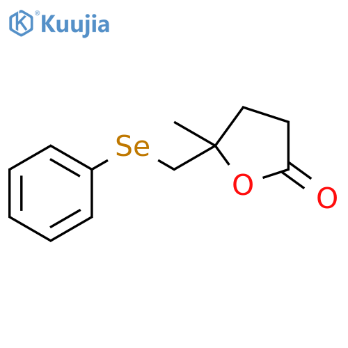 2(3H)-Furanone, dihydro-5-methyl-5-[(phenylseleno)methyl]- structure
