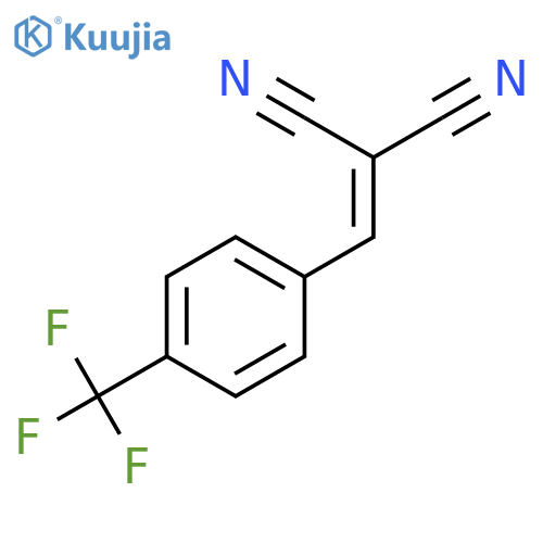 2-{4-(trifluoromethyl)phenylmethylidene}propanedinitrile structure