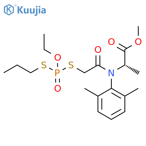 L-Alanine,N-(2,6-dimethylphenyl)-N-[[[ethoxy(propylthio)phosphinyl]thio]acetyl]-,methyl ester structure