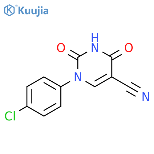 1-(4-Chlorophenyl)-2,4-dioxo-1,2,3,4-tetrahydropyrimidine-5-carbonitrile structure