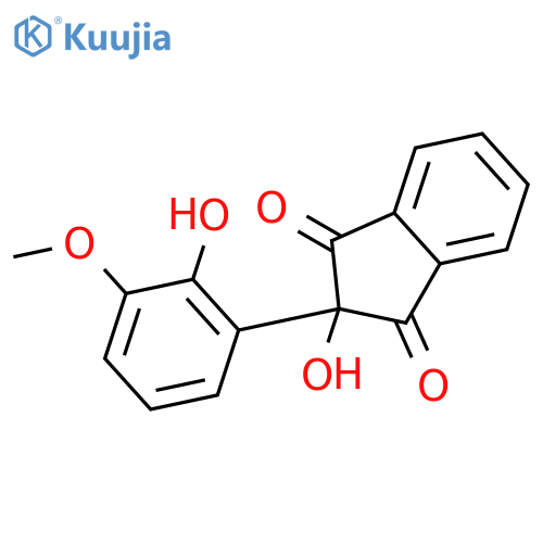 1H-Indene-1,3(2H)-dione,2-hydroxy-2-(2-hydroxy-3-methoxyphenyl)- structure