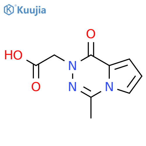 4-methyl-1-oxo-Pyrrolo[1,2-d][1,2,4]triazine-2(1H)-acetic acid structure