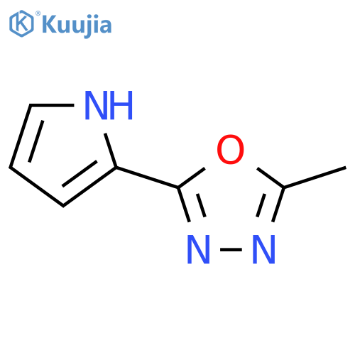2-methyl-5-(1H-pyrrol-2-yl)-1,3,4-oxadiazole structure