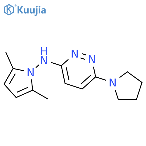 3-PYRIDAZINAMINE, N-(2,5-DIMETHYL-1H-PYRROL-1-YL)-6-(1-PYRROLIDINYL)- structure