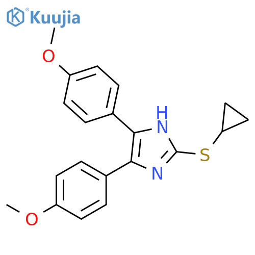 1H-Imidazole, 2-(cyclopropylthio)-4,5-bis(4-methoxyphenyl)- structure
