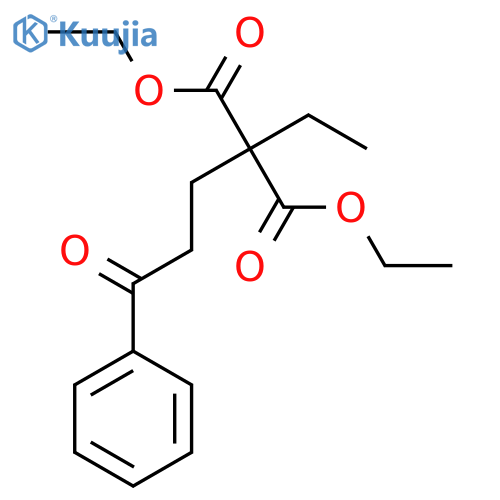 Propanedioic acid, ethyl(3-oxo-3-phenylpropyl)-, diethyl ester structure