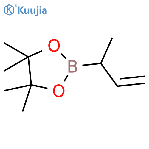 2-(but-3-en-2-yl)-4,4,5,5-tetramethyl-1,3,2-dioxaborolane structure