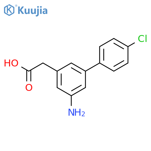[1,1'-Biphenyl]-3-aceticacid, 5-amino-4'-chloro- structure