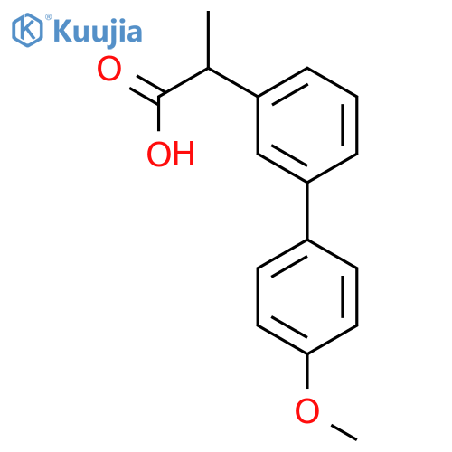 [1,1'-Biphenyl]-3-aceticacid, 4'-methoxy-a-methyl- structure