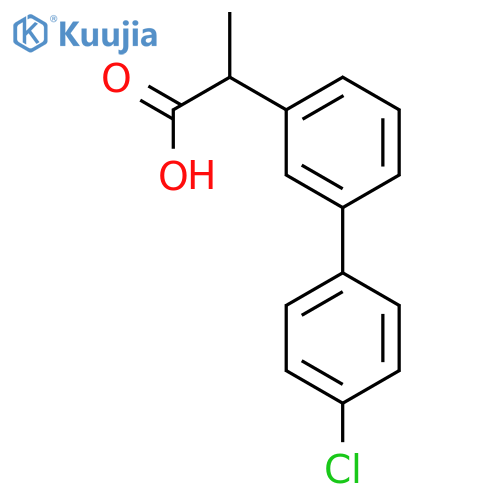 [1,1'-Biphenyl]-3-aceticacid, 4'-chloro-a-methyl- structure