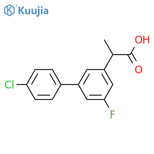 [1,1'-Biphenyl]-3-aceticacid, 4'-chloro-5-fluoro-a-methyl- structure