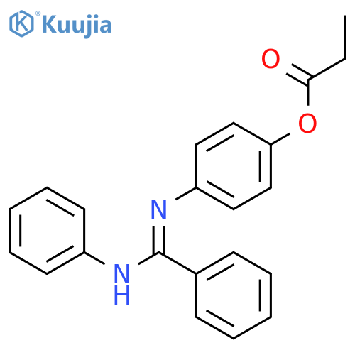 4-{[(1Z)-phenyl(phenylamino)methylidene]amino}phenyl propanoate structure