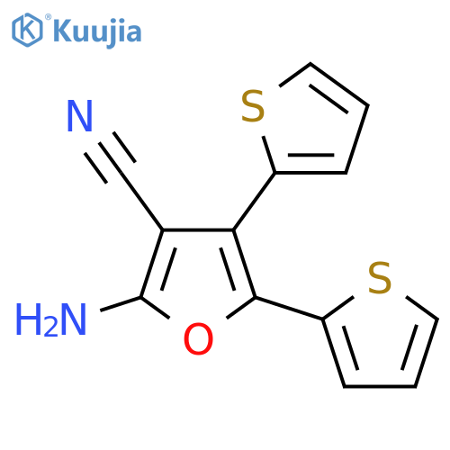 2-Amino-4,5-bis(thiophen-2-yl)furan-3-carbonitrile structure