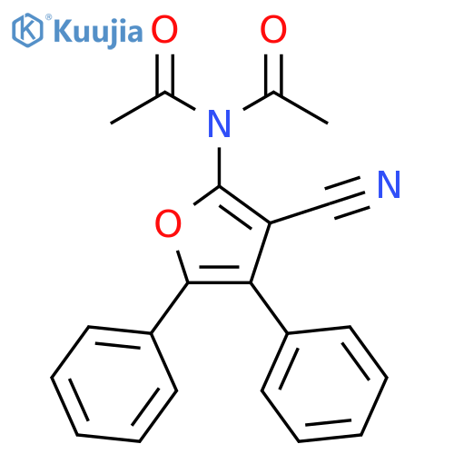 Acetamide, N-acetyl-N-(3-cyano-4,5-diphenyl-2-furanyl)- structure