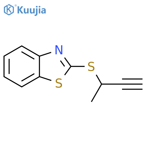 Benzothiazole, 2-[(1-methyl-2-propynyl)thio]- (9CI) structure
