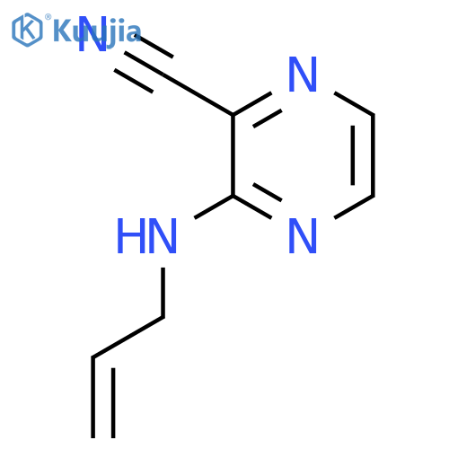 3-(prop-2-en-1-yl)aminopyrazine-2-carbonitrile structure