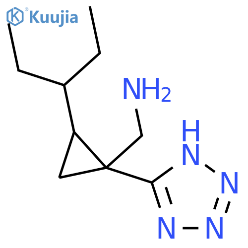 Cyclopropanemethanamine, 2-(1-ethylpropyl)-1-(1H-tetrazol-5-yl)- structure