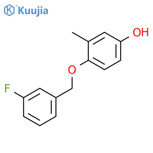 PHENOL, 4-[(3-FLUOROPHENYL)METHOXY]-3-METHYL- structure