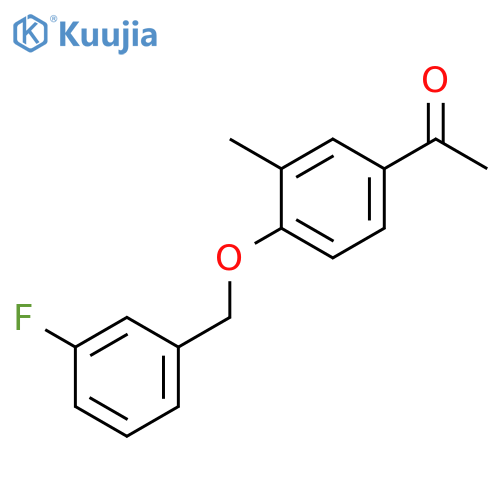 Ethanone, 1-[4-[(3-fluorophenyl)methoxy]-3-methylphenyl]- structure