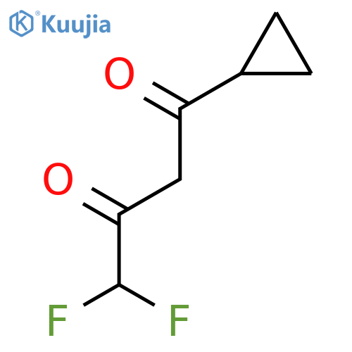 1-Cyclopropyl-4,4-difluorobutane-1,3-dione structure